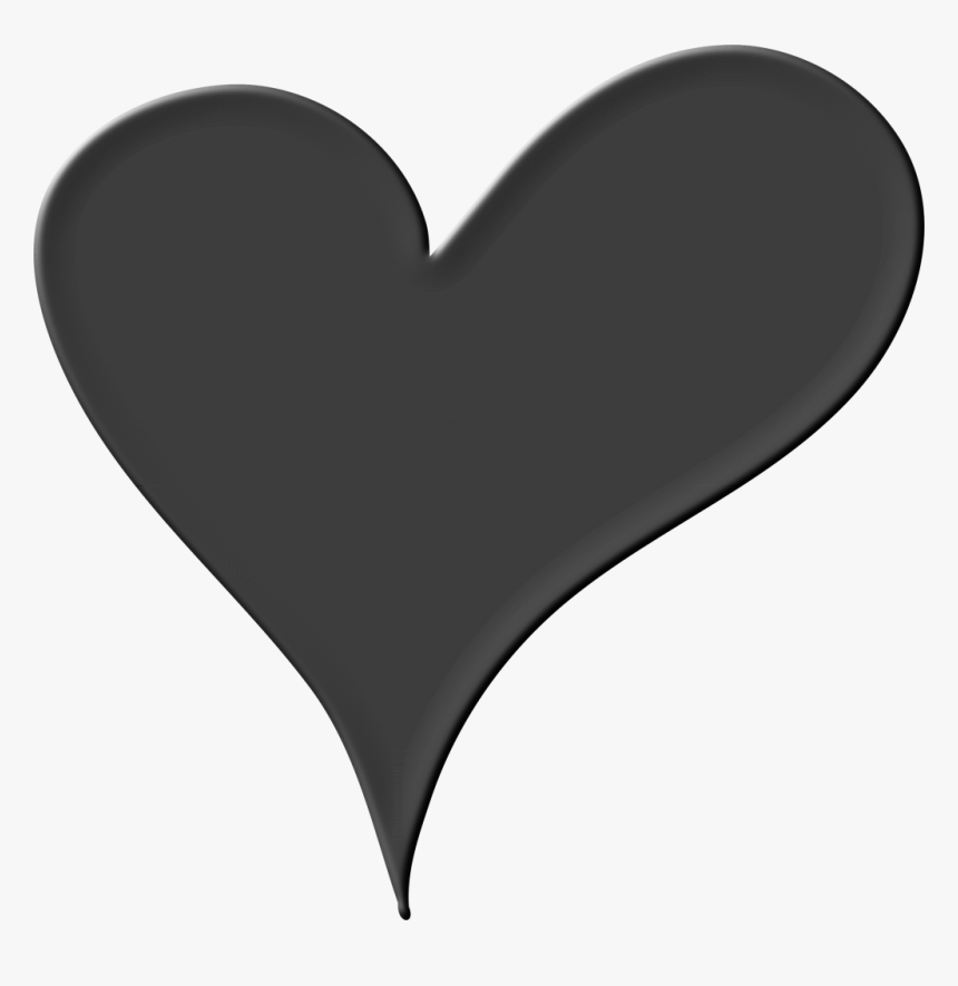 Black Heart Png Pic Heart Black White Png - Heart Black White Png, Transparent Png