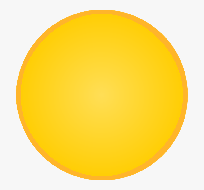 Amarillo, Círculo, Ronda, Oro, Forma, Botón, Brillante - Circle, HD Png Download