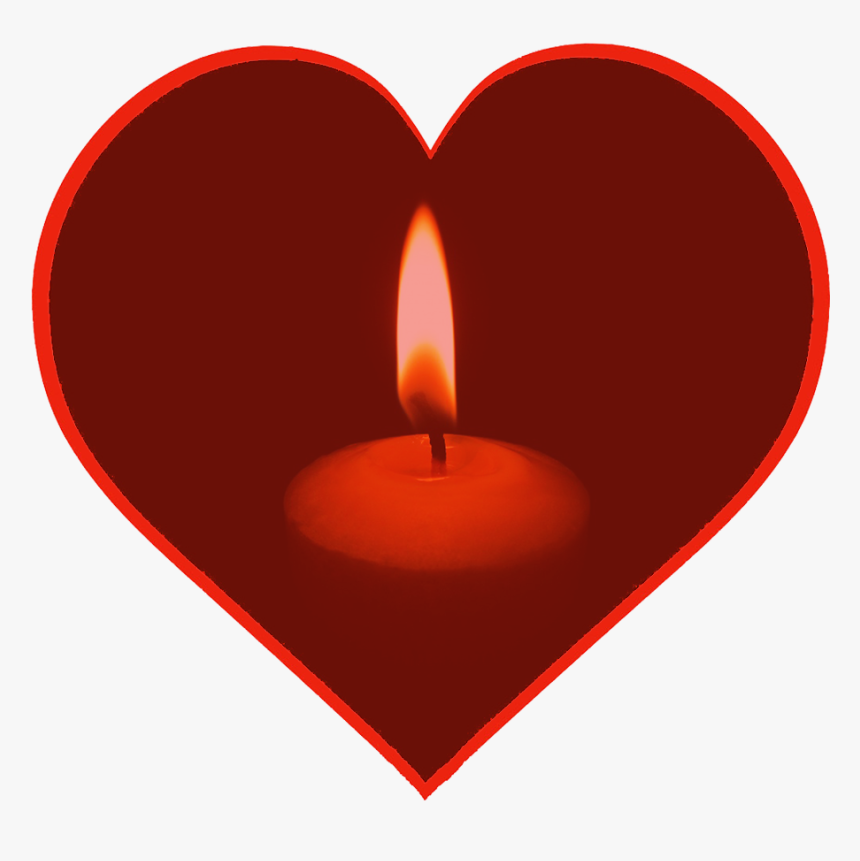 Christmas Candle In Heart - Heart, HD Png Download