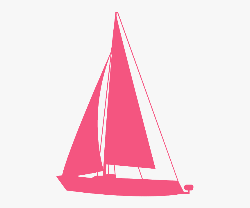 Blue Sailboat Silhouette, HD Png Download