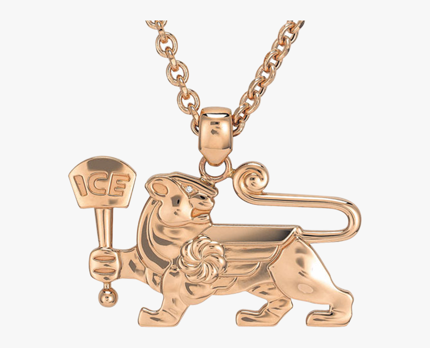 18k Rose Gold Lioness Pendant - Cartoon, HD Png Download