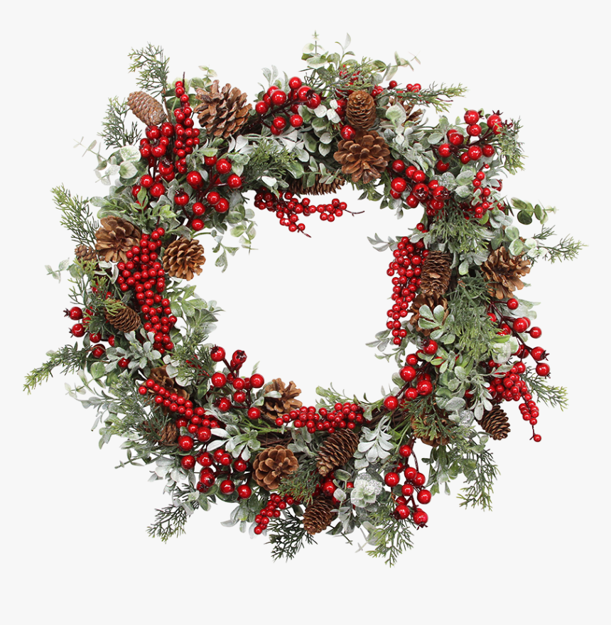 Transparent Christmas Berries Png - Wreaths For Christmas, Png Download