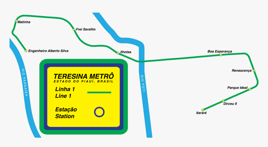 Mapa Do Metro De Teresina, HD Png Download