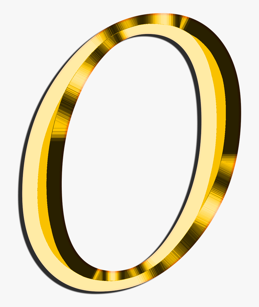 Oval - Gold Number 0 Png, Transparent Png