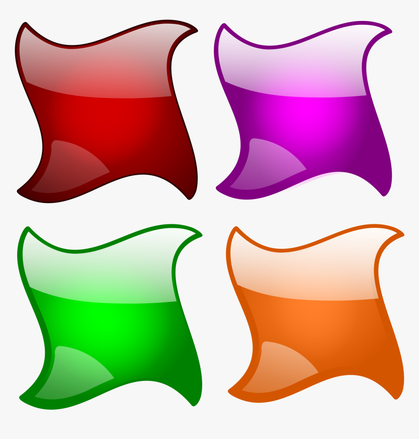 Glossy Shapes-1 Clip Arts - Different Shapes Cliparts, HD Png Download