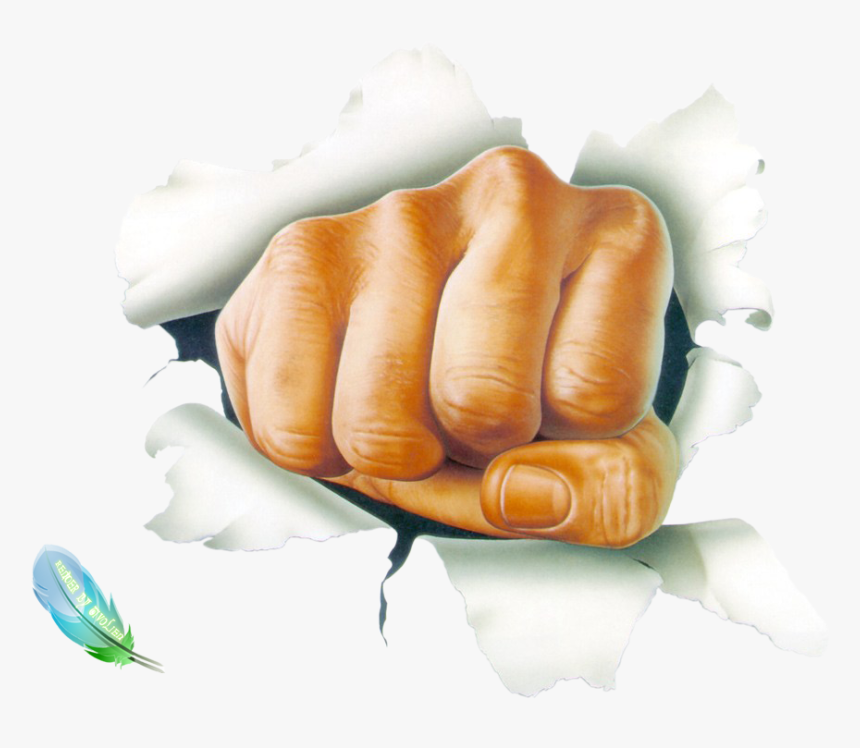 Png Download Clipart Fist - Hand Going Through Wall, Transparent Png