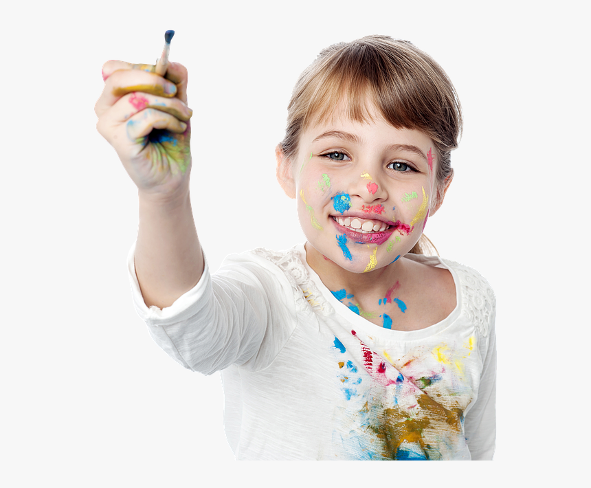 Little Girl Paint Png, Transparent Png