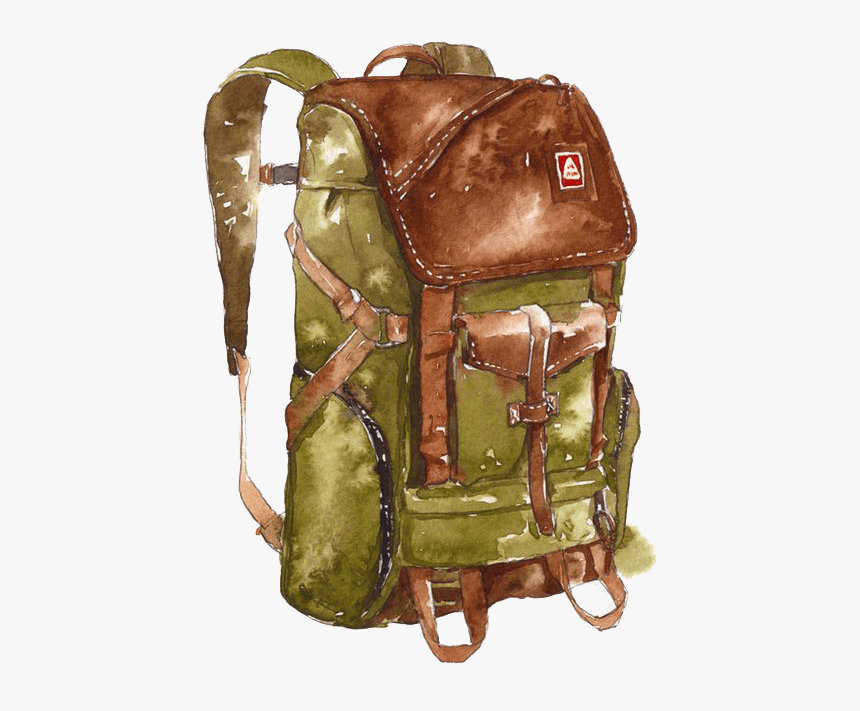 背包挎包免扣素材 - Drawing, HD Png Download