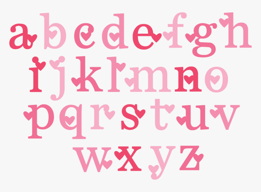 Valentine Alphabet Font, HD Png Download