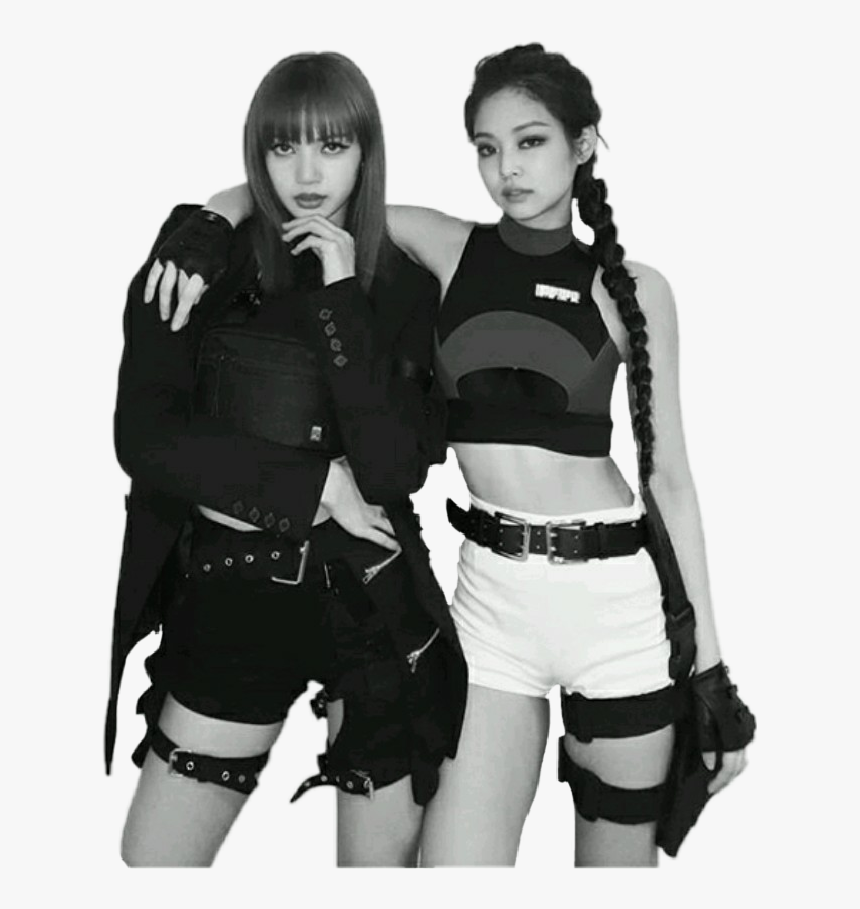 #blλɔkpiиk #blackpink #rosé #jisoo #lisa #jennie #jenlisa - Badass Lisa And Jennie, HD Png Download