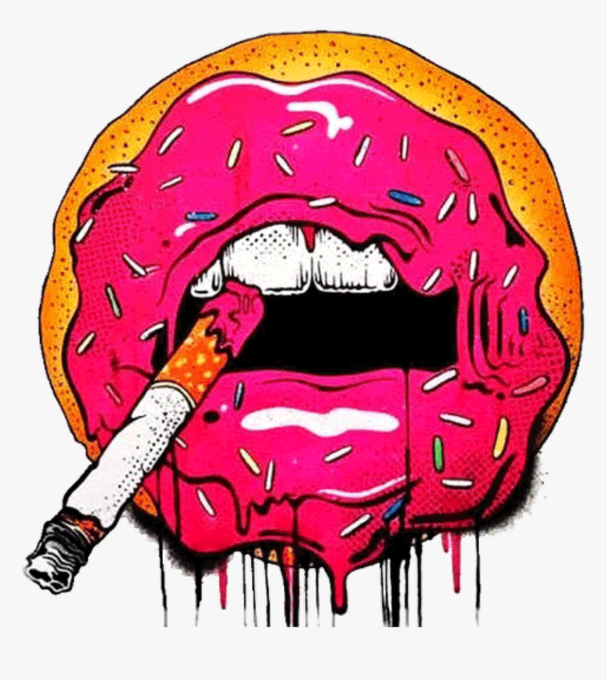 #cigarette - Smoking Doughnut, HD Png Download