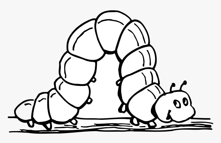 Image Black And White Library Bugs Drawing Trippy - Inchworm Clipart Black And White, HD Png Download