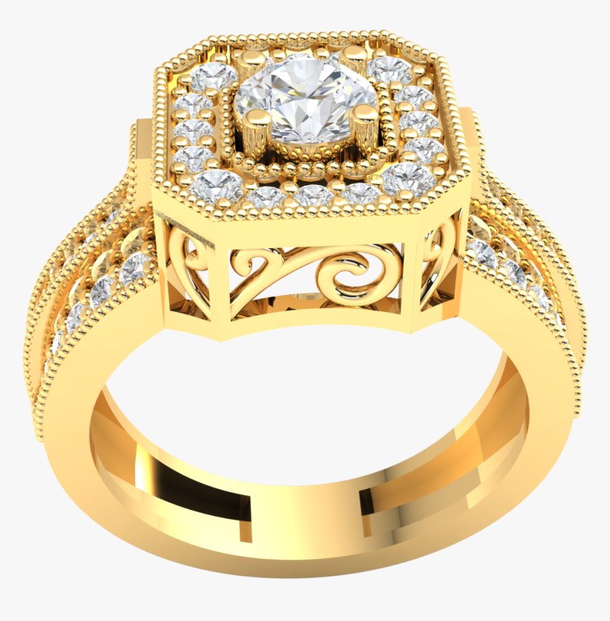 10k Gold Engagement Ring 1 2ctw Natural Round Diamond - Pre-engagement Ring, HD Png Download