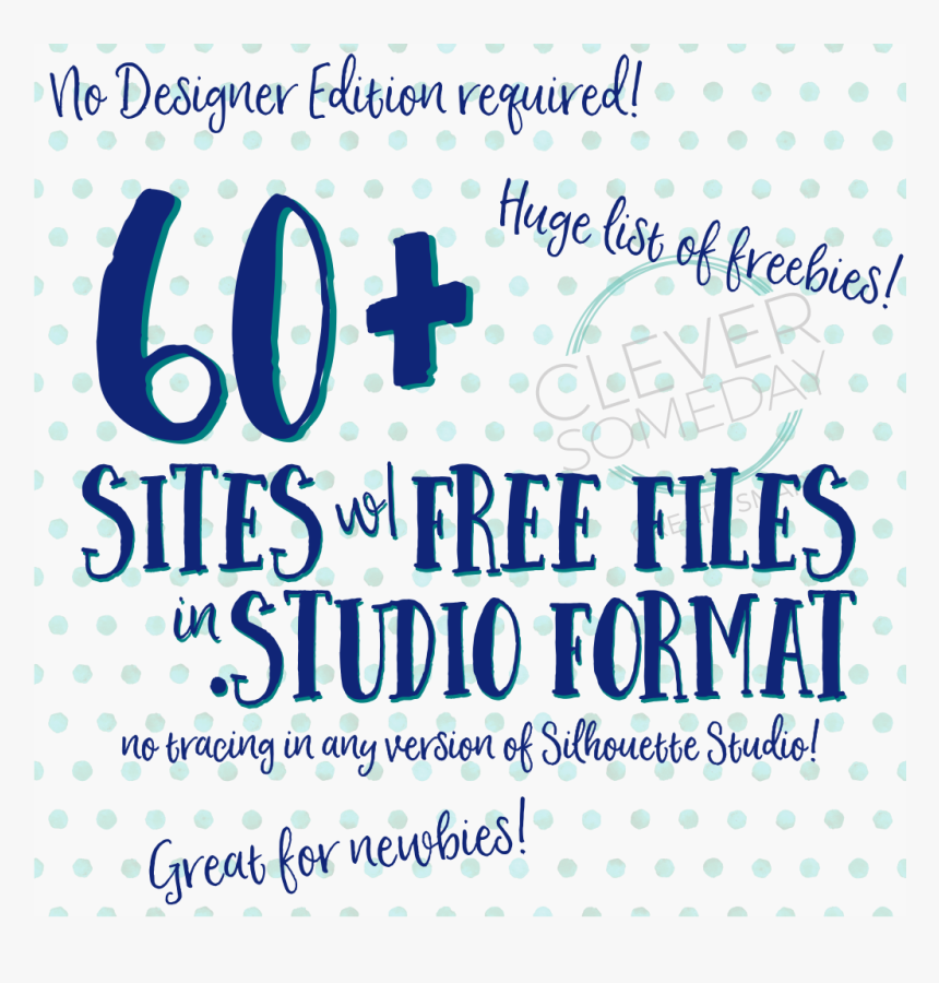 Over 60 Sites For Free Silhouette Studio Files - Free Silhouette Studio Files, HD Png Download