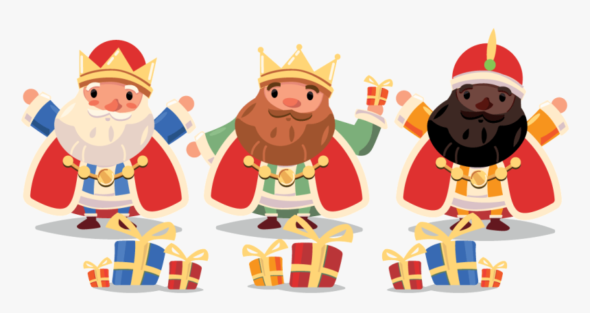 Transparent Hanging Christmas Stockings Clipart - Three Kings In Spain Cartoon, HD Png Download