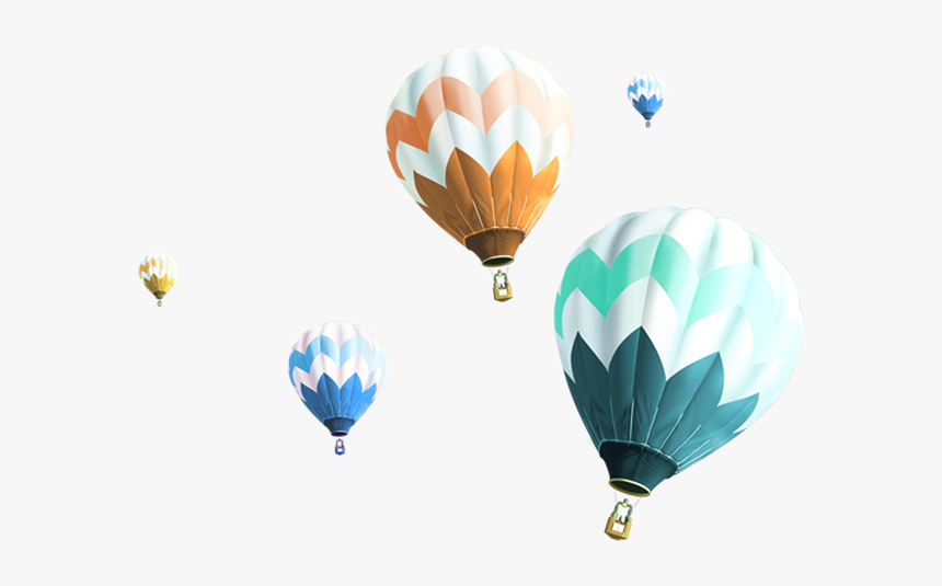 天空中多个彩色热气球 - Hot Air Balloon, HD Png Download