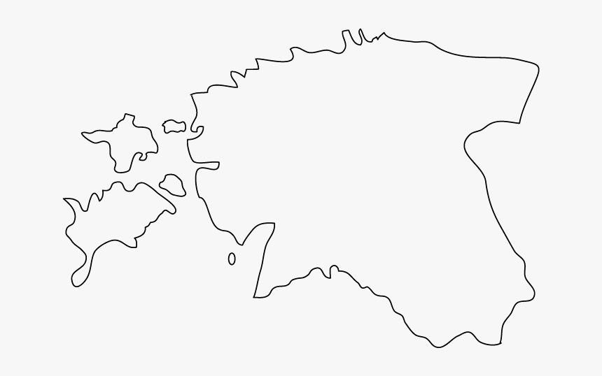 Estonia Map Outline Transparent, HD Png Download