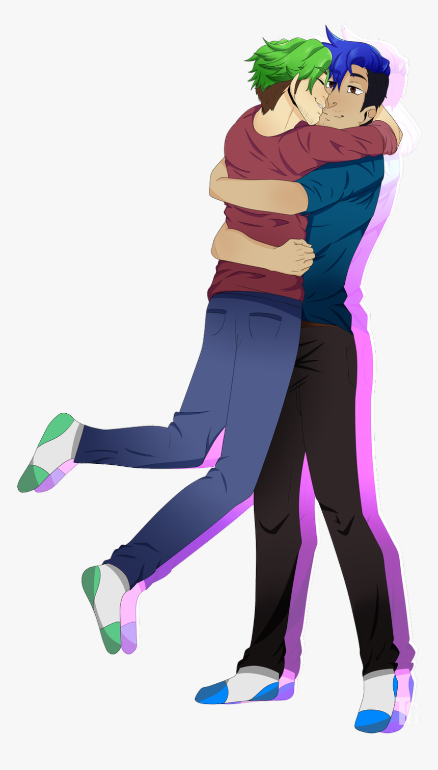 Septiplier Fanart Hug, HD Png Download