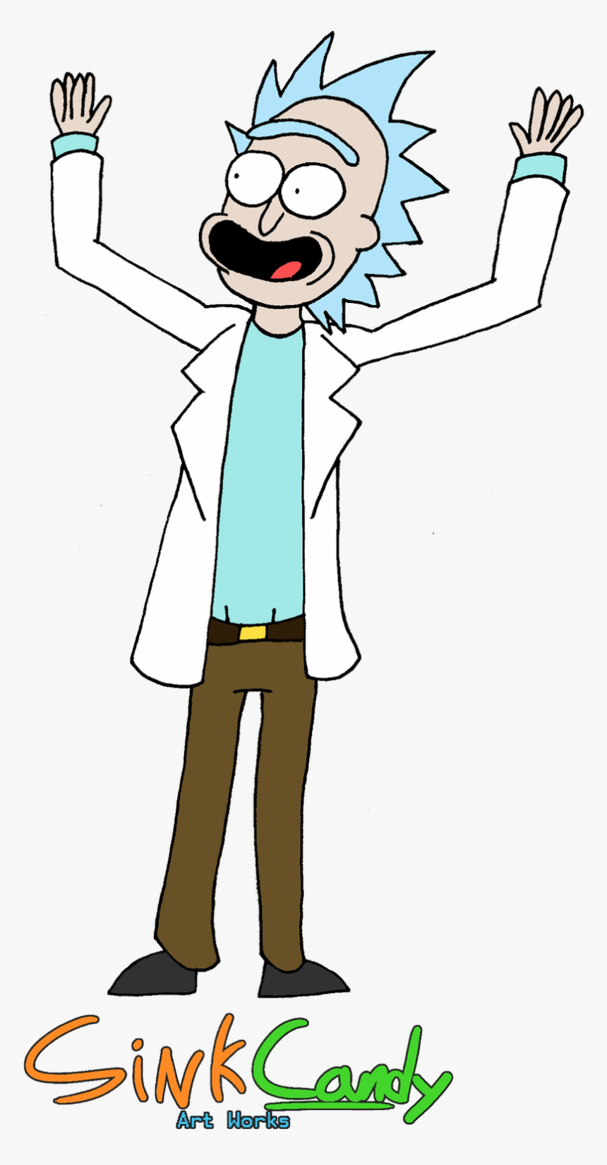 Rick And Morty Rick Sanchez Sinkcandycentral - Cartoon, HD Png Download