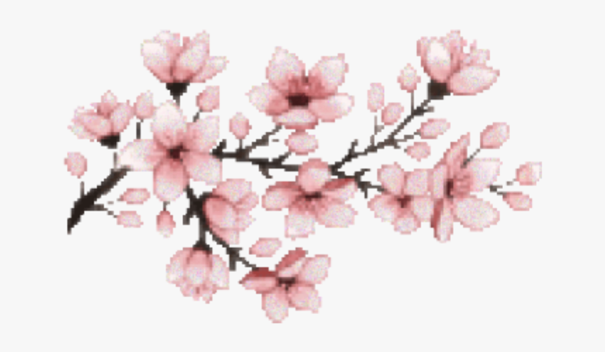 #flower #pink #sakura #japan #pixel - Pixel Cherry Blossom Png, Transparent Png