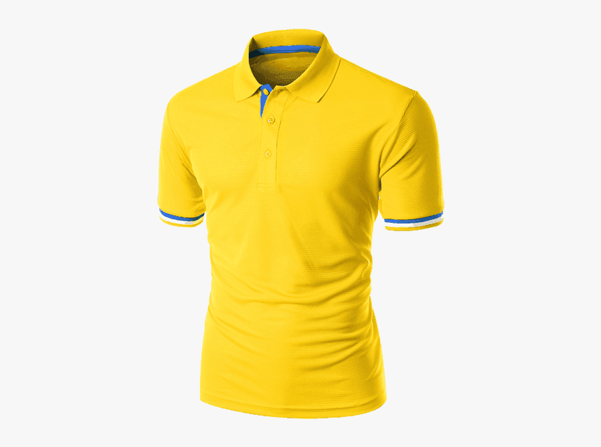 Yellow Shirt With Collar, HD Png Download