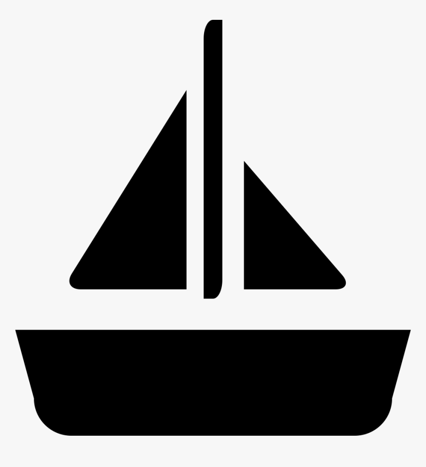 Boat With A Sail Comments - Barco Icono Png, Transparent Png