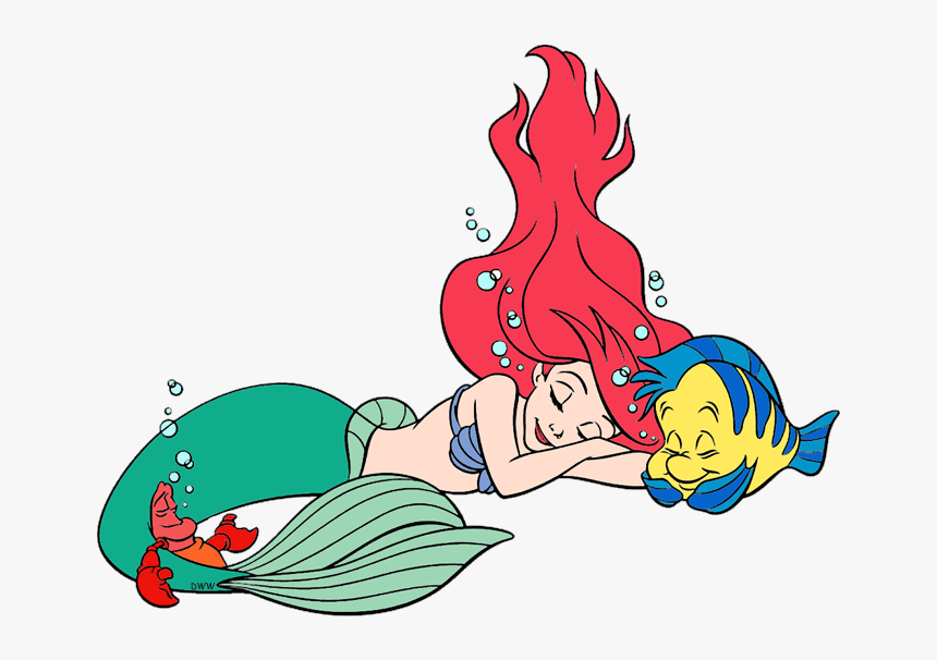 Little Mermaid Flounder Sleep, HD Png Download