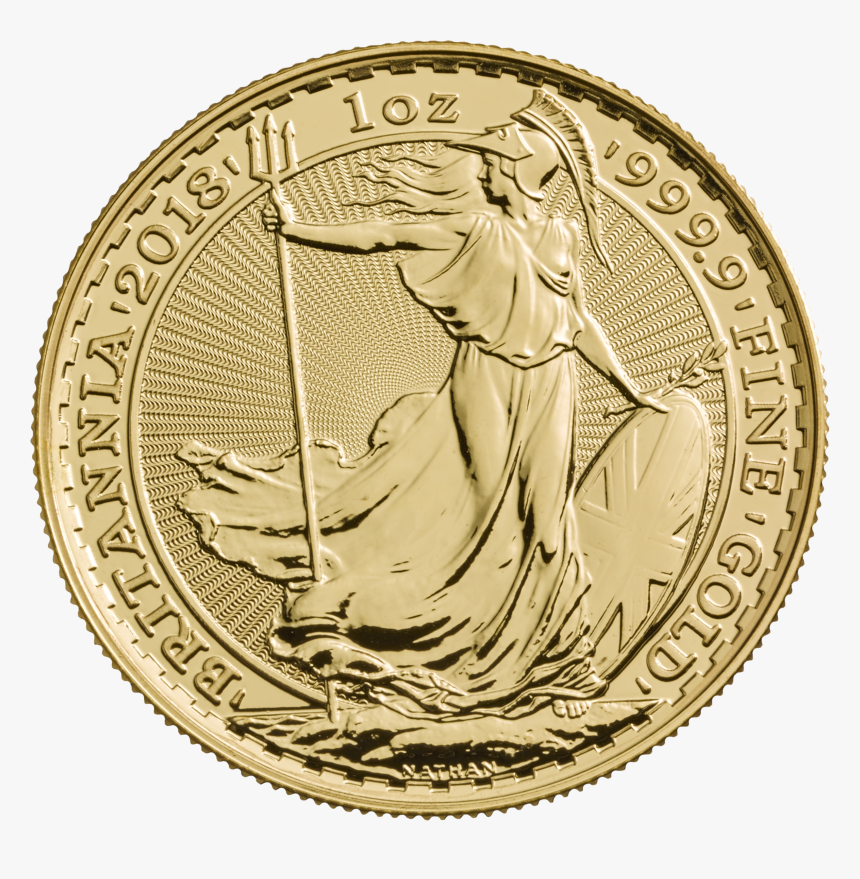 2018 1 Oz Great Britain Britannia - Britannia 1oz Gold Coin, HD Png Download