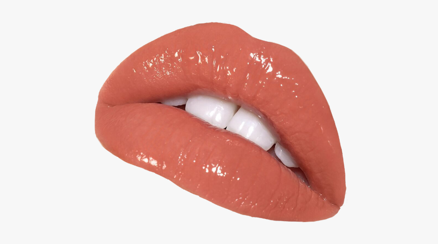 #lips #lipgloss #gloss #glossy #glossylips #makeup - Tongue, HD Png Download