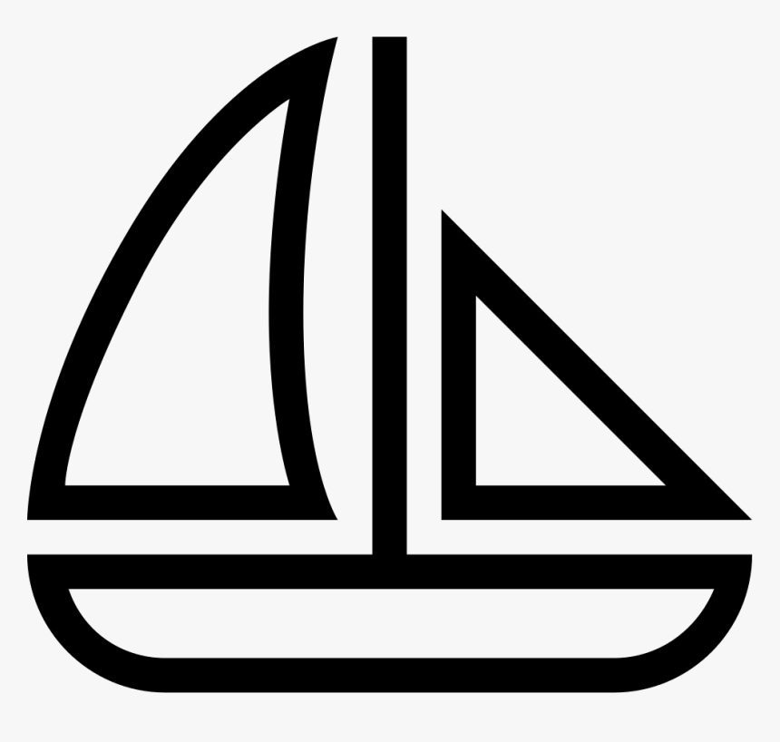 Sailboat Stroke - Sailboat Png Black And White, Transparent Png