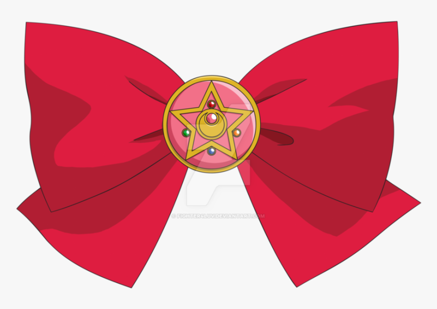 Star Wand With Ribbon Clipart Image Freeuse Library - Sailor Moon Brooch Bow, HD Png Download