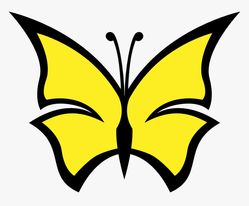 Clip Free Stock Black At Getdrawings Com - Color Simple Butterfly Drawing, HD Png Download