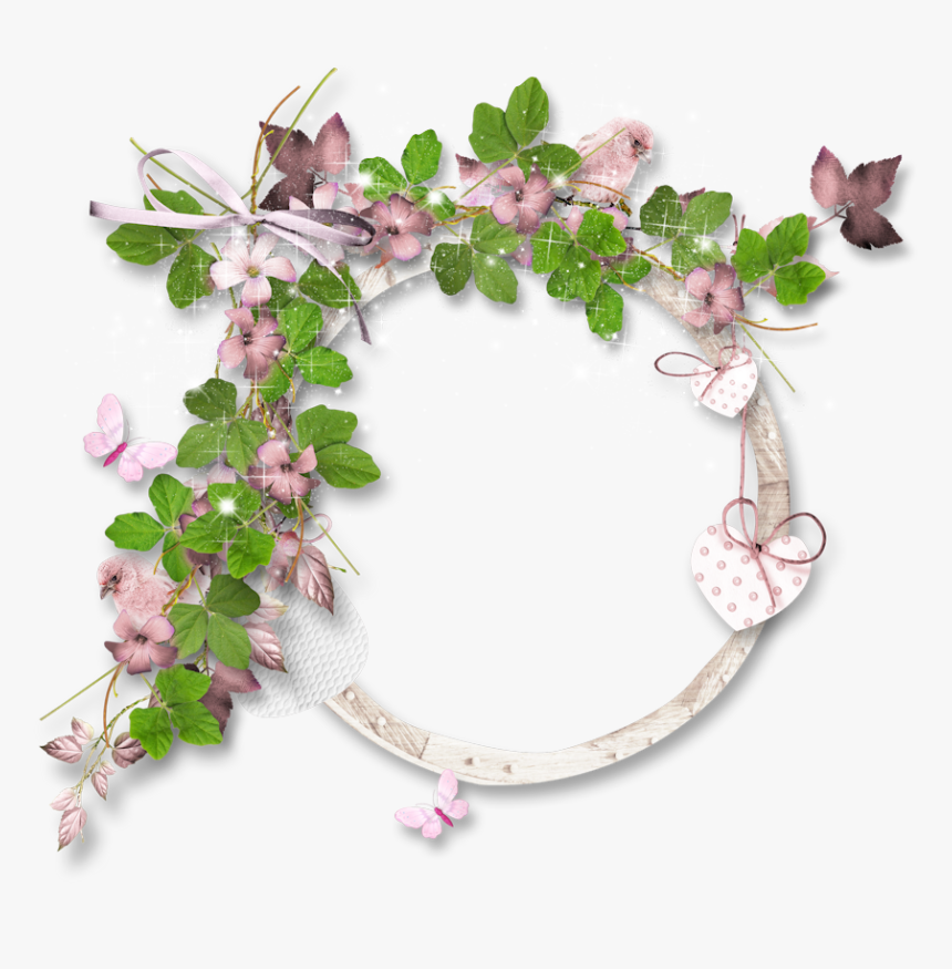 Photoshop Çalışmalarınıza Özel Süslemeler - Beautiful Flower Frame Pngs, Transparent Png