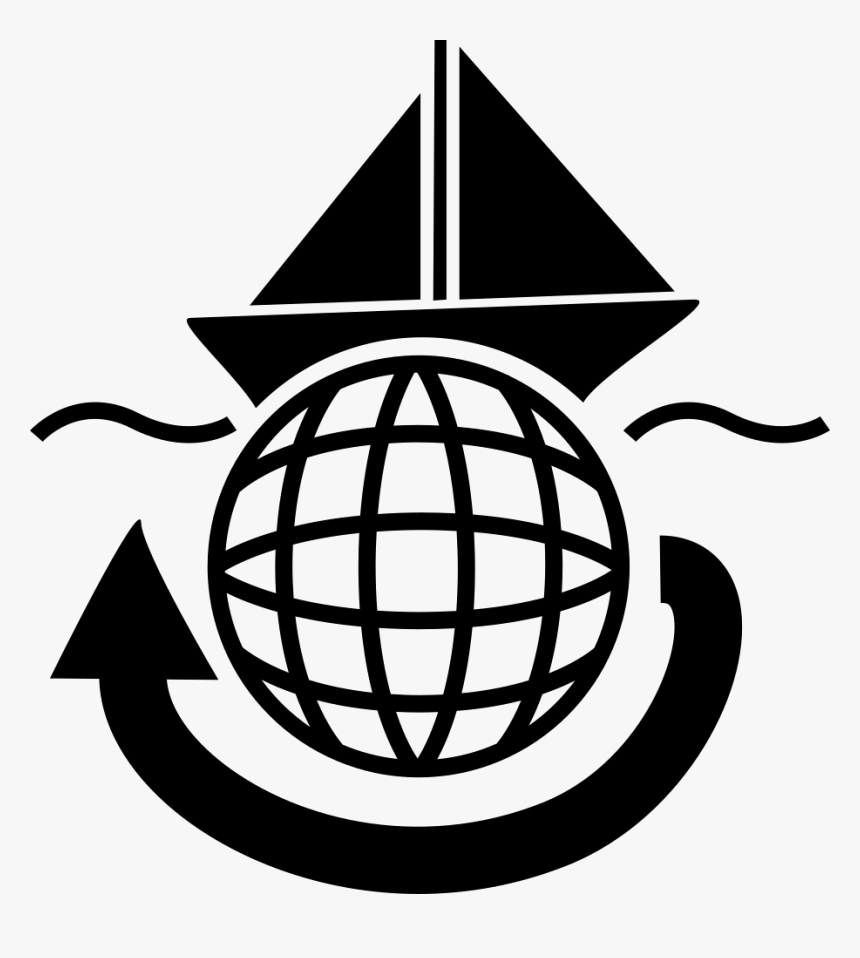 Sailing Boat Travelling Around The World - Travelling Icon Png, Transparent Png