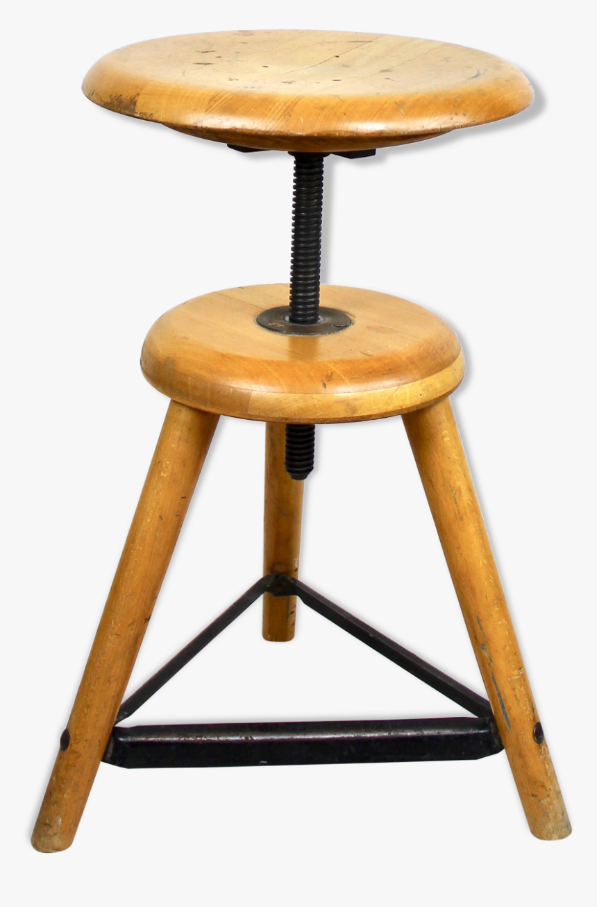 Vintage Workshop Stool 
 Src Https - Bar Stool, HD Png Download