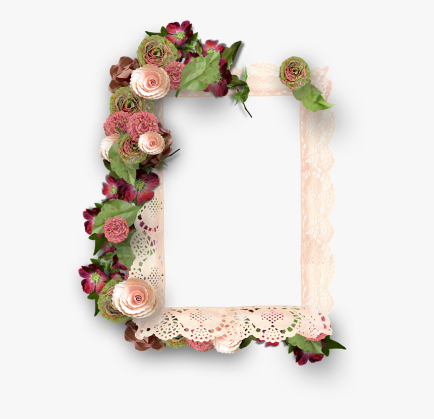 Decorative Flower Picture Frame, HD Png Download