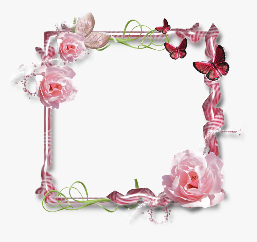 Marco De Mariposas Rosadas, HD Png Download