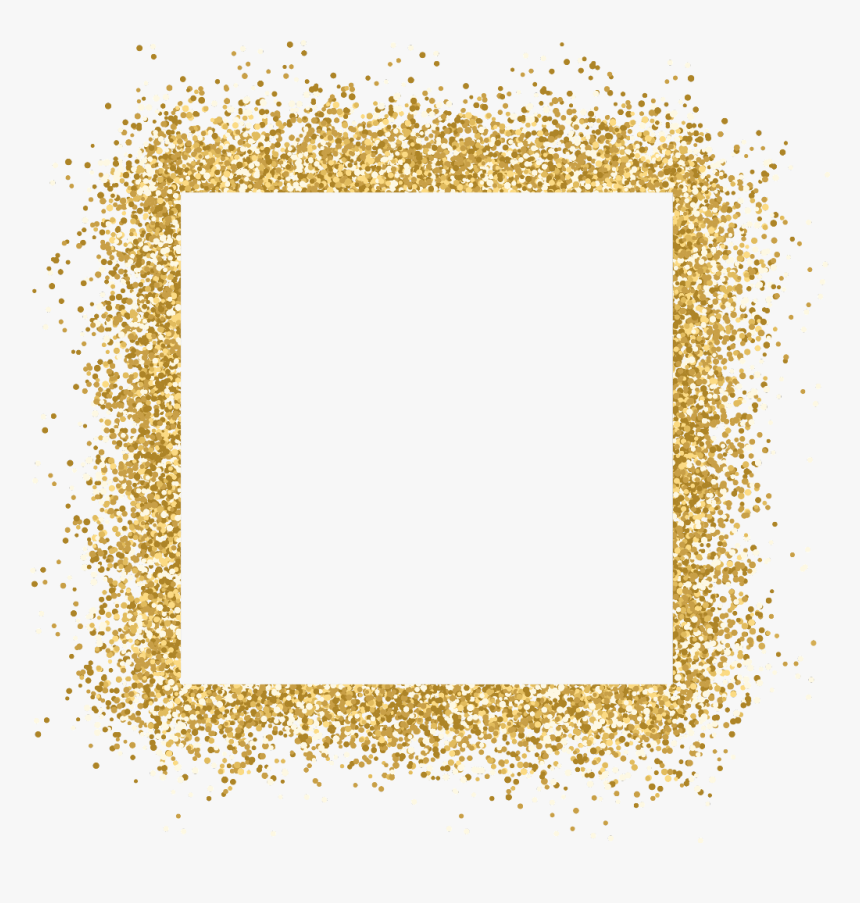 #gold #frame #glitter #ftestickers - Gold Glitter Frame Png, Transparent Png