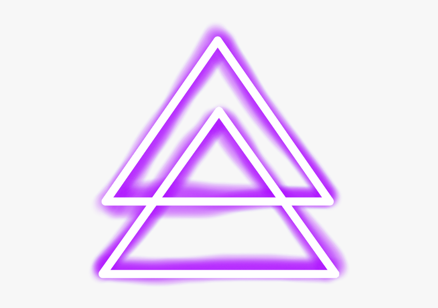 #remixit #neon #violet #triangle - Triangle, HD Png Download