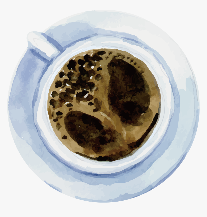 Watercolor Illustration Breakfast Cafe Png, Transparent Png