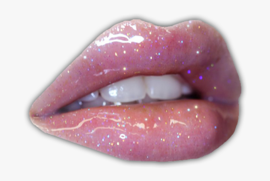 Lips Lip Pinky Pink Peachy Freetoedit - Glossy Lips Png Transparent, Png Download