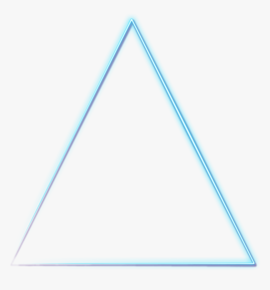 #lines #geometry #neon #glow #neoneffect #triangleart - Triangle, HD Png Download