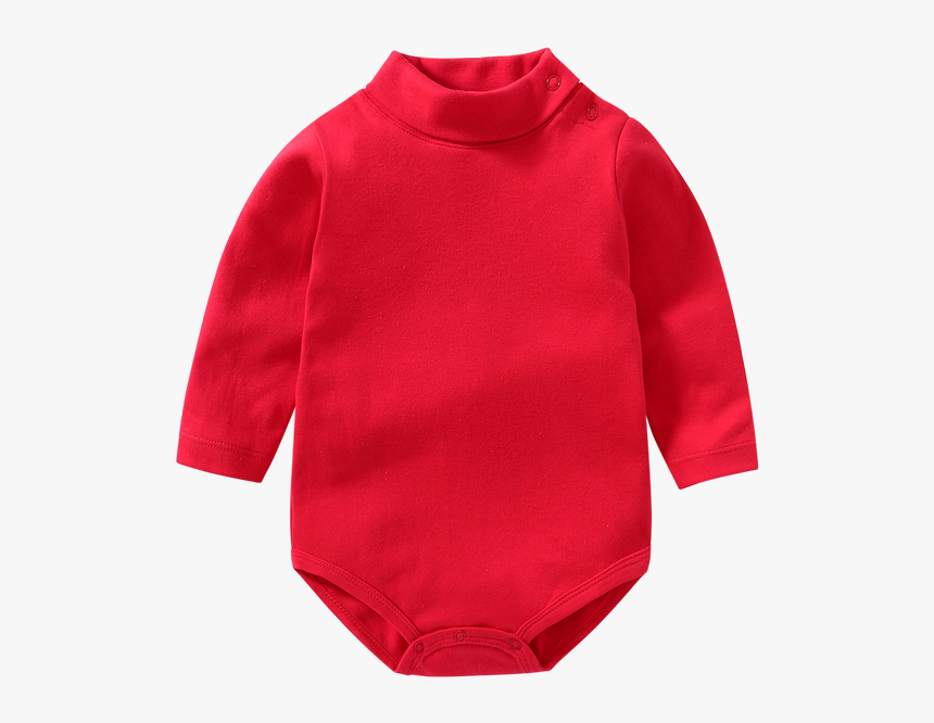 Baby Bodysuit Girl Body Bebe High Neck Long Sleeve - Sweater, HD Png Download