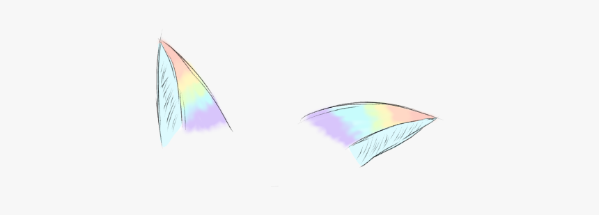 #rainbow #pastel #cat #catears 
there Sunnys Ears#freetoedit - Sport Kite, HD Png Download