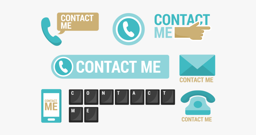 Contact Me Icons Vector - Graphic Design, HD Png Download