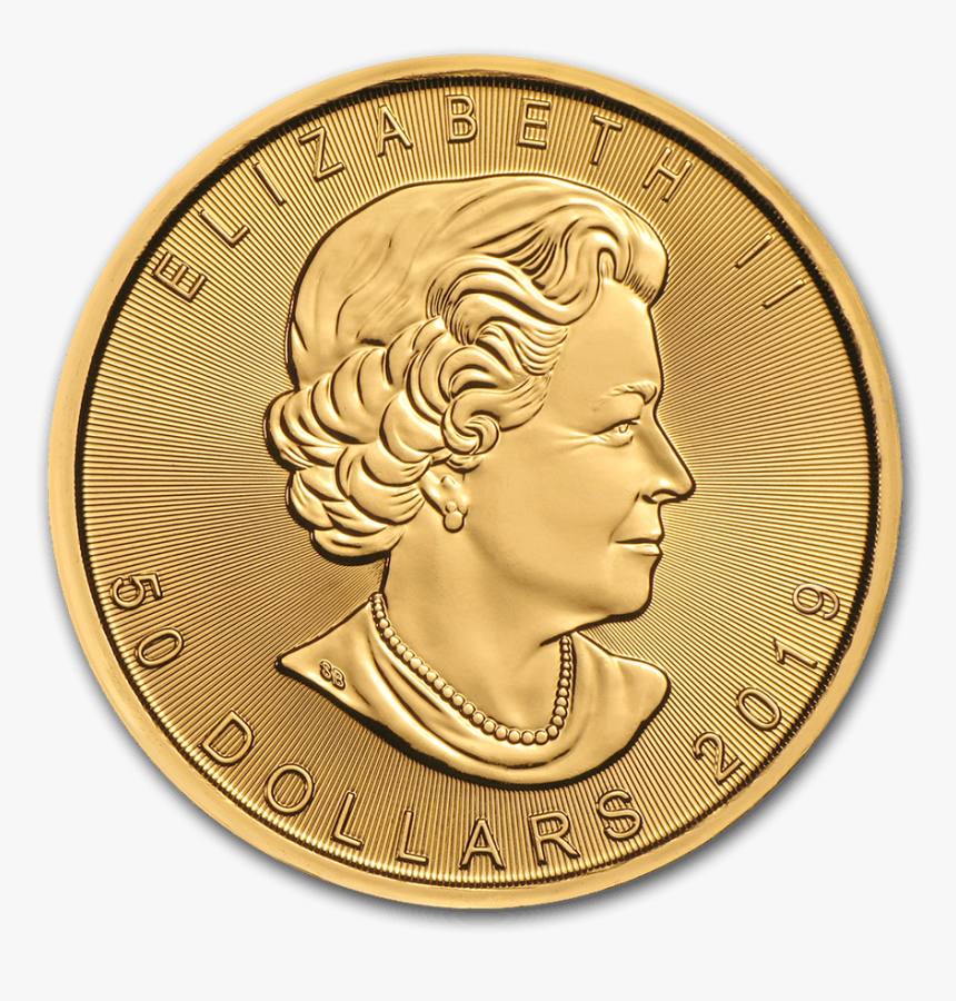 1 Oz Canadian Gold Maple Coin 2019 Obverse - 2018 Gold Maple Leaf, HD Png Download