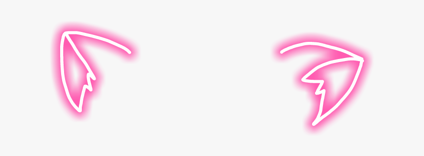 #sticker #neon #catears - Heart, HD Png Download