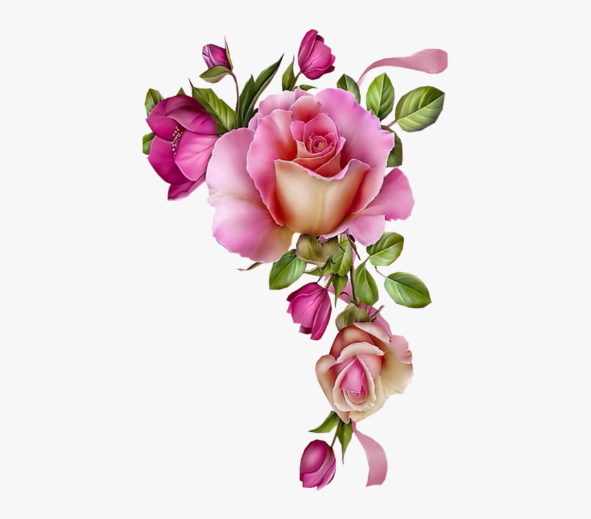 #roses #flower #flowers #decoration #frame #frames - Free Printable Decoupage Flowers, HD Png Download