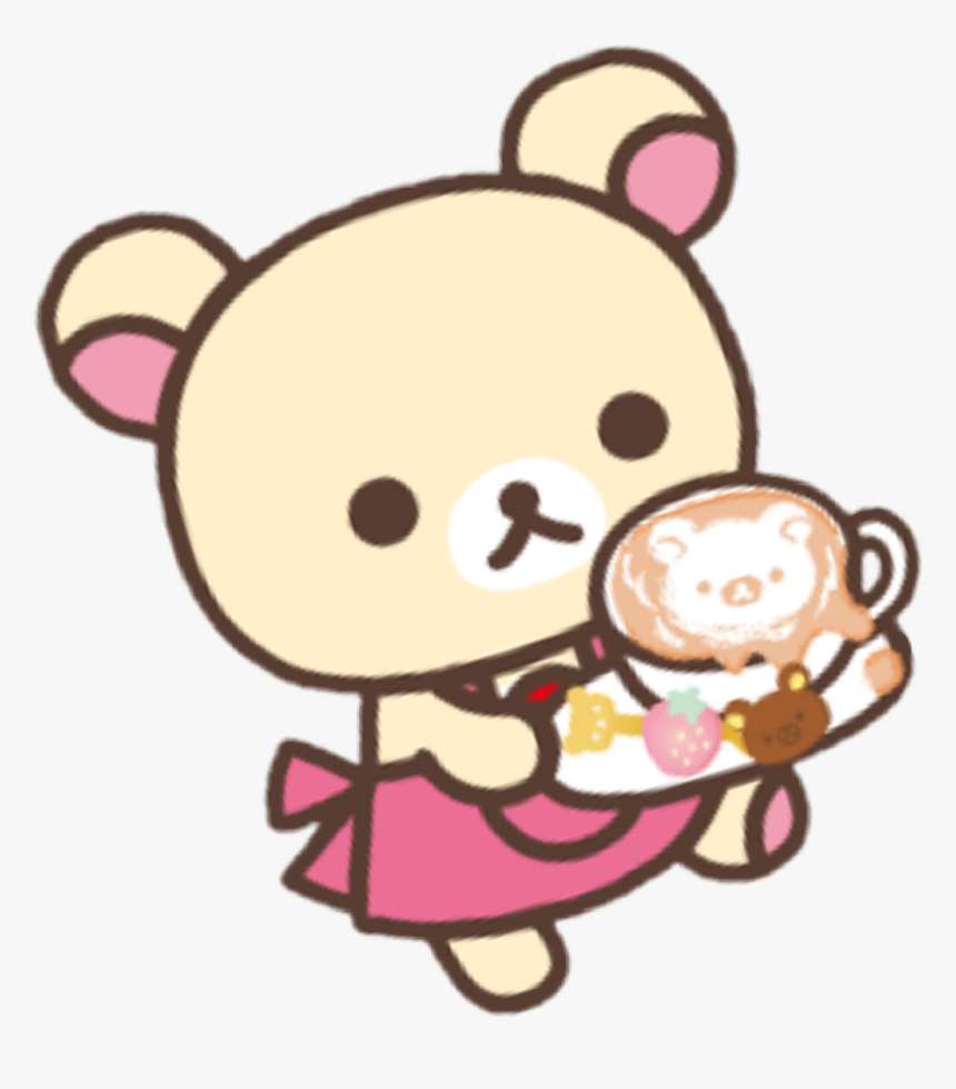 #kawaii #cute #coffee #teddybear - Kiiroitori Sticker Rilakkuma, HD Png Download