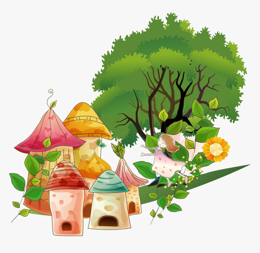 Tree Cartoon Drawing - Cartoon, HD Png Download